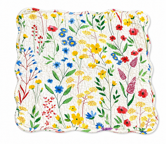 60x60 cm Floral Pillow Cover – Multicolor Cotton Cushion Cover “COLORBLO” Design