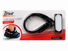Crivit Sports LED Rope Light for Shoes | Safety LED Clip Band for Running, Cycling, Walking & Outdoor Activities | Black