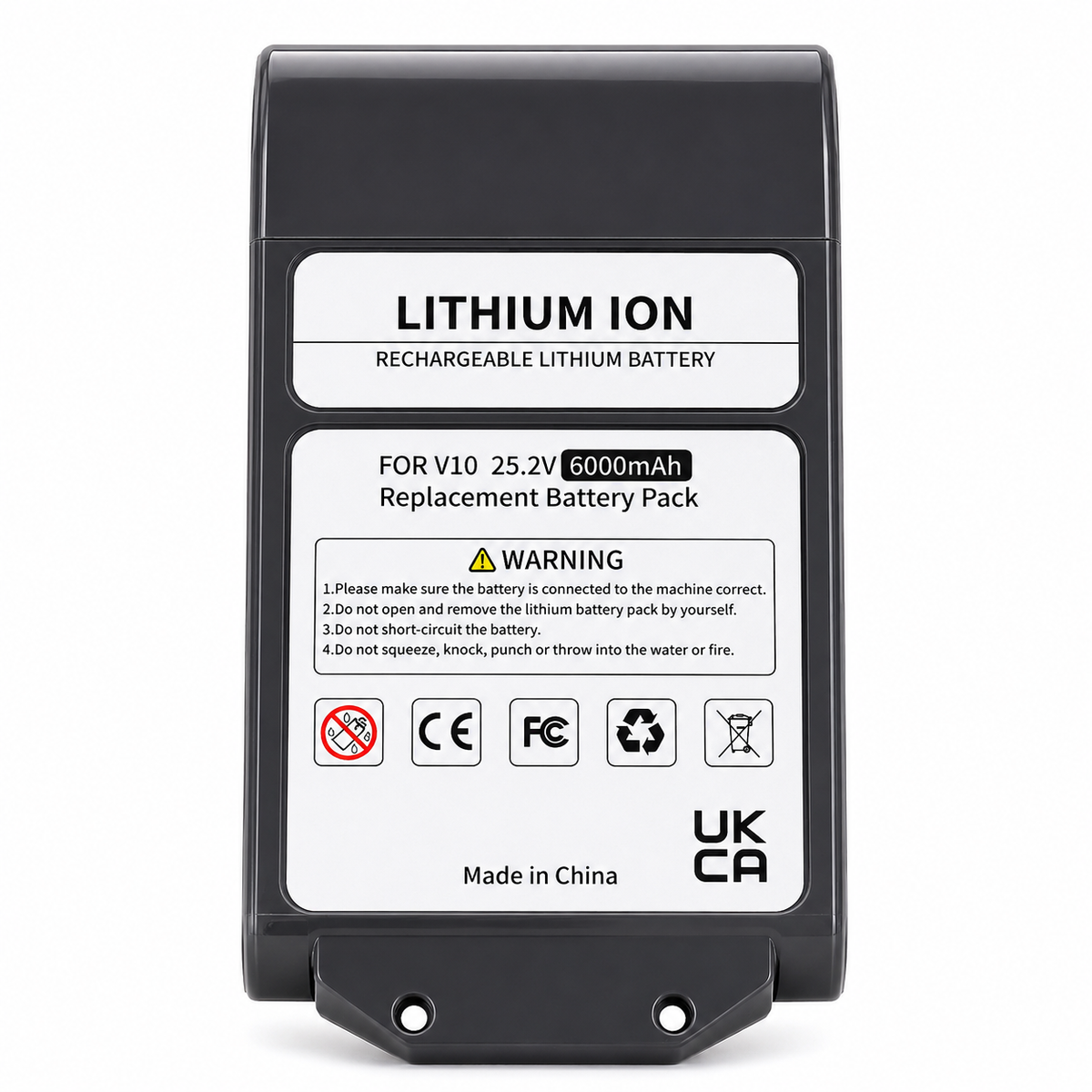 Batterie de remplacement pour aspirateur Dyson V10 – Batterie rechargeable Li-Ion 25,2 V 6000 mAh