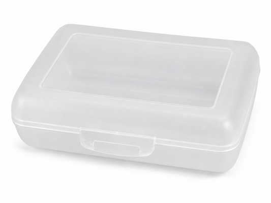 EDEKA Zuhause Frosted Lunch Box 18 × 13.5 cm – Reusable Food Storage Container with Secure Locking Lid for School, Office & Travel