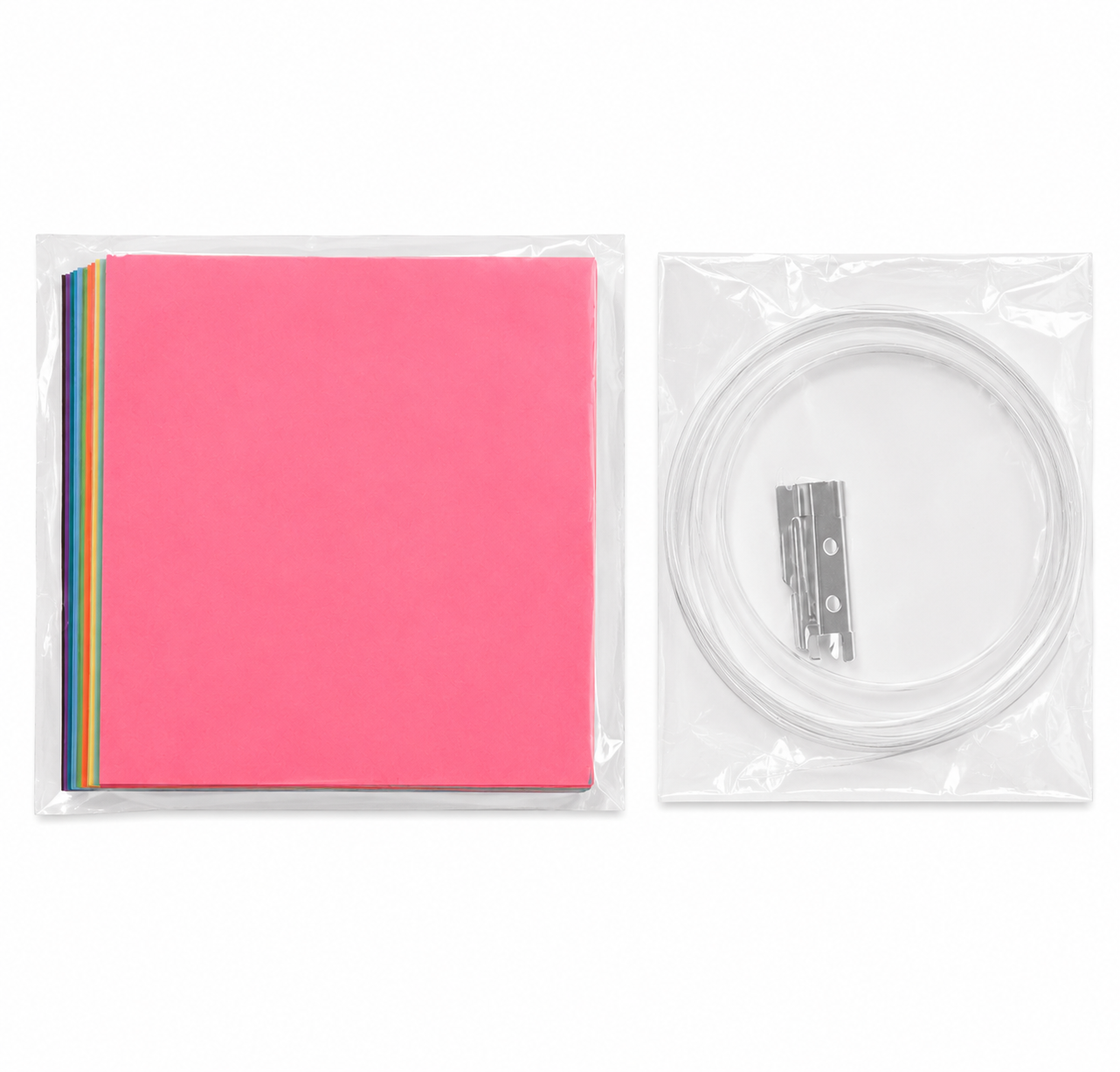 DIY Hanging Display Kit – 30 Pins with Multi-Sheet Craft Paper Set for Photos, Artwork, Posters & Decorations