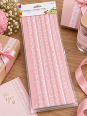 Self-Adhesive Lace Border Stickers – Decorative Floral Lace Trim for Crafts, Gifts & DIY Projects