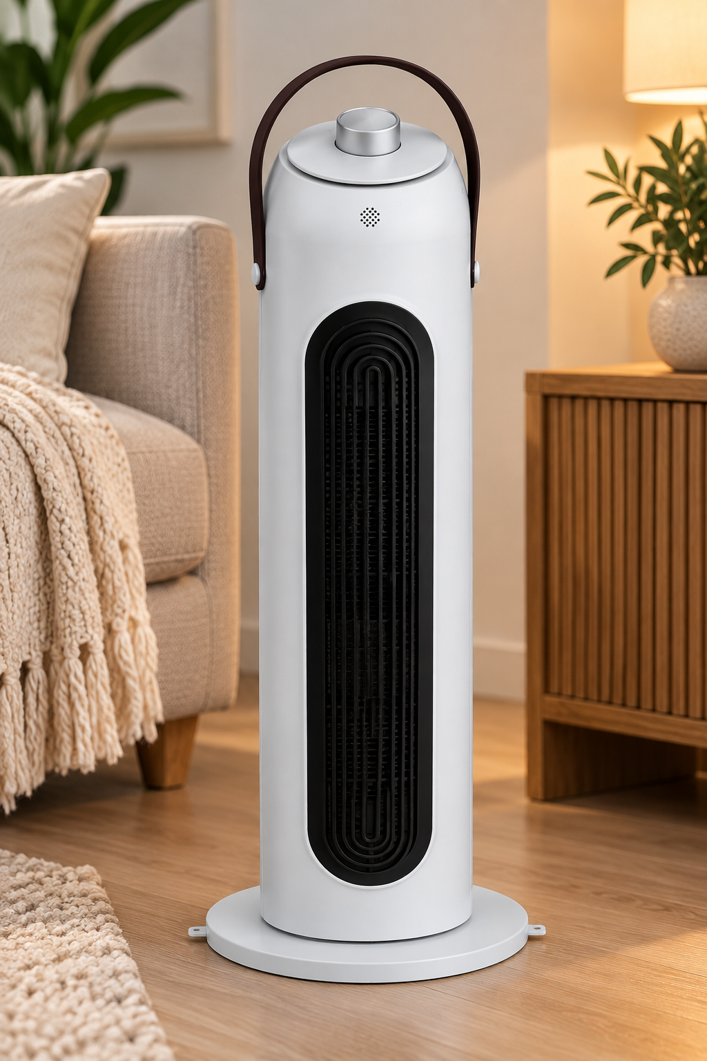 2000W PTC Ceramic Tower Fan Heater – 3 Heat Levels, Fast Heating & Circulation Ventilation