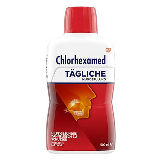 Chlorhexamed Daily Mouthwash – Clinically Proven Dual Formula with 0.06% Chlorhexidine for Gum Protection &amp; Oral Hygiene (500 ml)