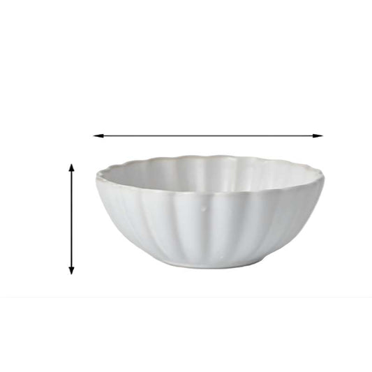 Classic Ceramic White Dinnerware – Deep Round Household Dinner Plates – Minimalist Solid Color Salad & Dessert Plates – Professional Restaurant Kitchen Tableware (4.5 inch Bowl/10 inch plate/8.5 inch plate )