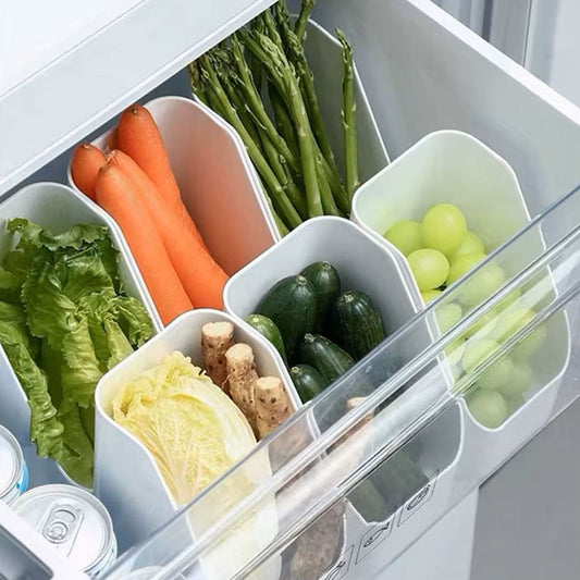 Clear Refrigerator Organizer Bins | Stackable Fridge Food Sorting & Storage Boxes | Transparent Kitchen Seasoning & Pantry Organizer