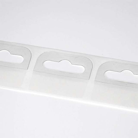 Clear Self-Adhesive Hanger Tabs Roll – Premium Sticky Plastic Tabs for Effortless Closet Organization