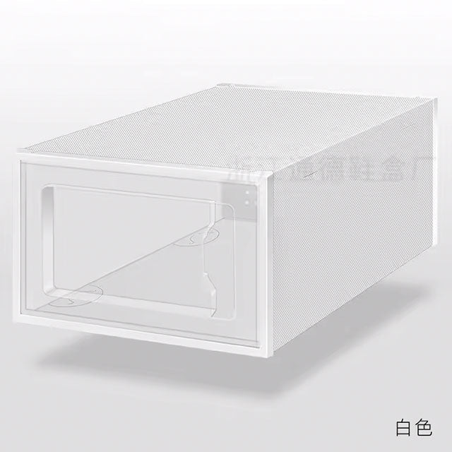 Clear Stackable Shoe Storage Box – Drawer-Style Plastic Organizer, Transparent Shoe Rack & Cabinet for Sneakers & Heels