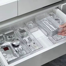 Clear Acrylic Drawer Organizer Set – Stackable Transparent Storage Bins for Office, Bathroom, and Kitchen – Eco-Friendly Reusable Makeup & Gadget Dividers – Multi-Size Sundries Organizer