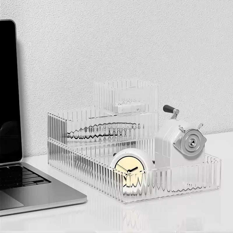Clear Acrylic Drawer Organizer Set – Stackable Transparent Storage Bins for Office, Bathroom, and Kitchen – Eco-Friendly Reusable Makeup & Gadget Dividers – Multi-Size Sundries Organizer