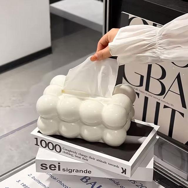 Cloud Design Tissue Box – Stylish Desktop Paper Holder & Towel Dispenser for Living Room, Kitchen, Car & Office Décor