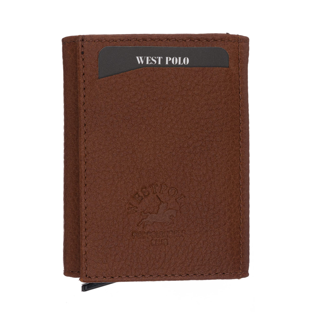 Portefeuille mécanique en cuir véritable Westpolo Safari (5550)