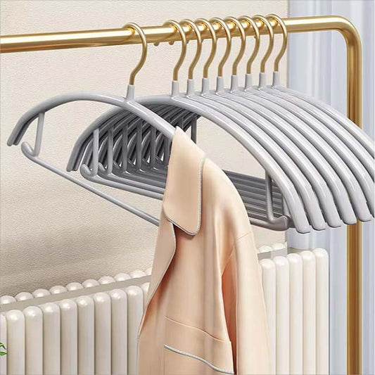 Impregnated Semi-round Coat Hanger Seamless Storage Thick Clothes Brace Non-slip Stainless Steel Clothes Hanging Adult