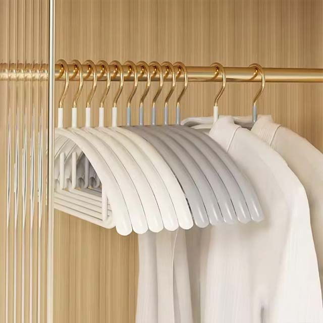 Impregnated Semi-round Coat Hanger Seamless Storage Thick Clothes Brace Non-slip Stainless Steel Clothes Hanging Adult