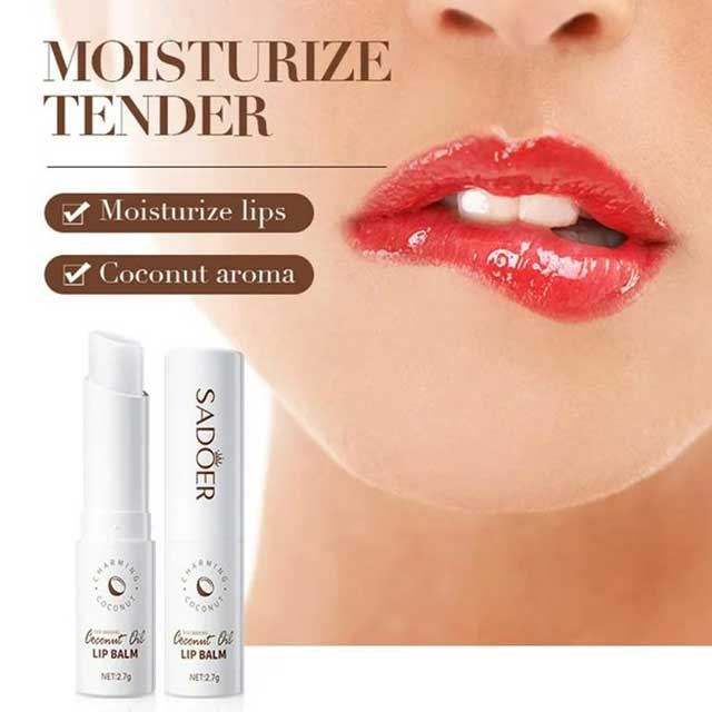 Coconut Lip Balm Stick – Hydrating & Nourishing Lip Moisturizer | Long-Lasting Lip Care for Dry & Chapped Lips | Repairing Cosmetic Lip Treatment