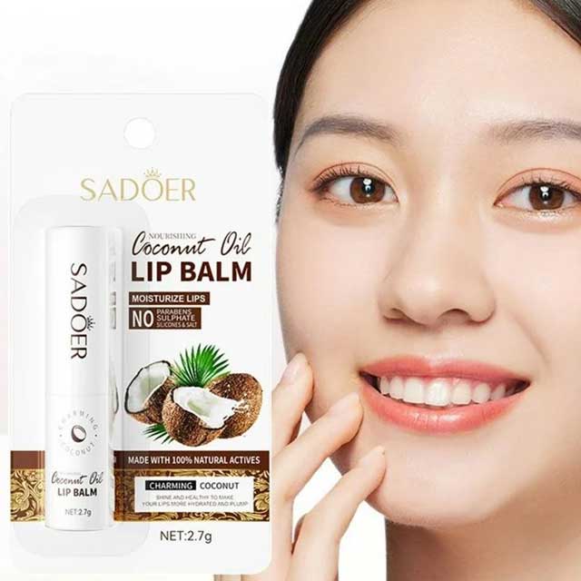 Coconut Lip Balm Stick – Hydrating & Nourishing Lip Moisturizer | Long-Lasting Lip Care for Dry & Chapped Lips | Repairing Cosmetic Lip Treatment