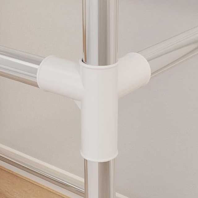 Collapsible Fabric Wardrobe Closet – Portable Black Storage Organizer with Dustproof Curtain, Hanging Rod & Metal Frame | Space-Saving & Easy to Assemble