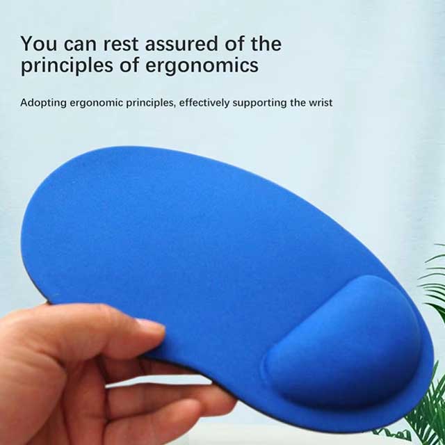 Comfort Mouse Pad with Wrist Rest – Thick Soft Ergonomic Mouse Mat for Laptop, PC & Gaming | Geometric Design Desk Pad