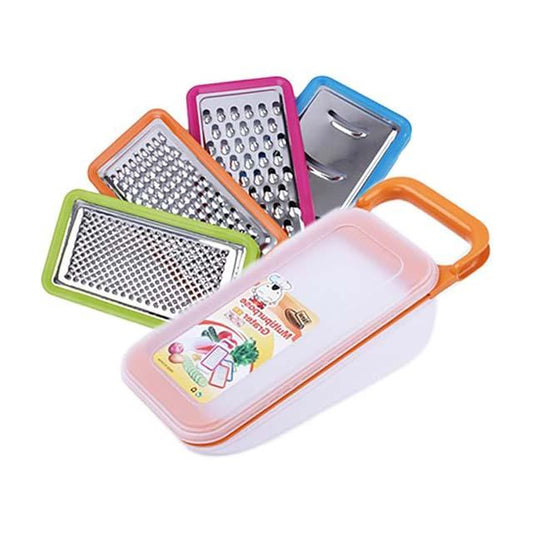 Contiup 4-in-1 Cheese Grater Set – Multi-Purpose Shredder with Container for Cheese & Vegetables (Green)