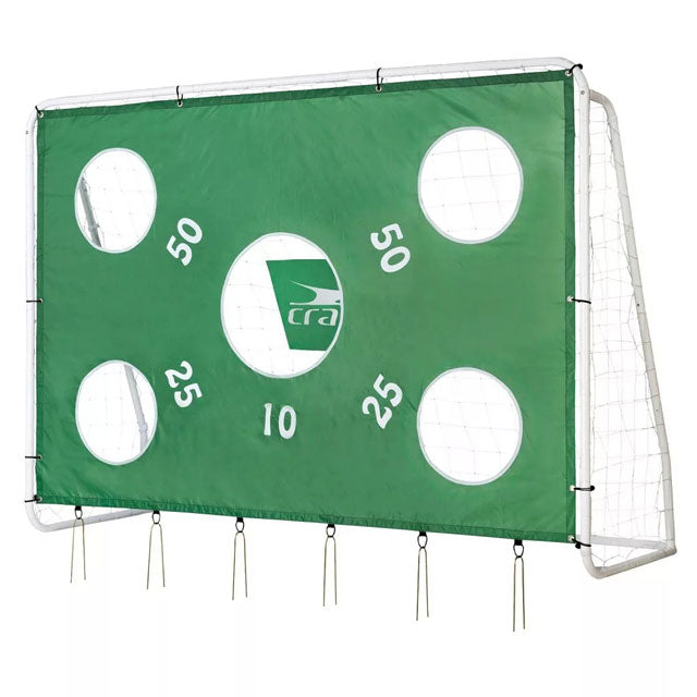 Crane 240 x 170 x 85 cm Heavy-Duty Metal Frame Soccer Goal with Goalpost Net – Premium Outdoor Football Goal