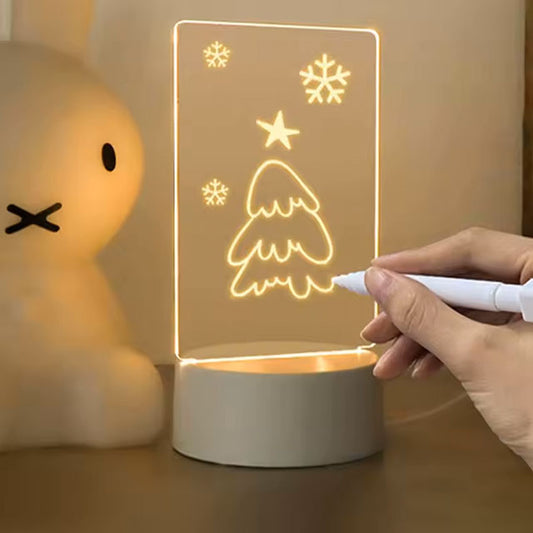 Bloc-notes LED créatif – Lampe de bureau 3D, Ornement décoratif en acrylique fait main, Cadeau unique pour une petite amie 