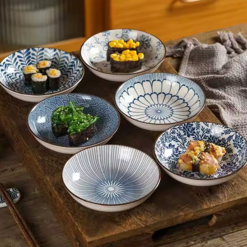 Assiettes en céramique créatives de style japonais - Pour les desserts et la fondue japonaise (Hot Pot)