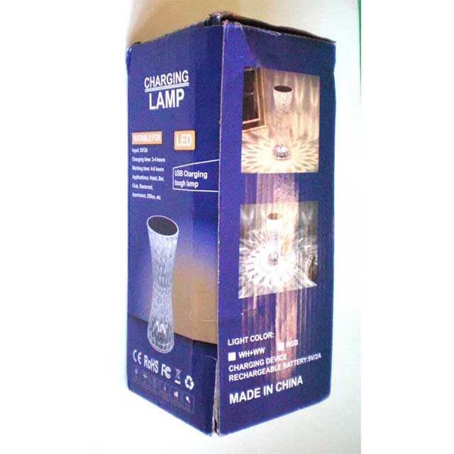 Crystal-Accented Touch-Activated Bedside Lamp