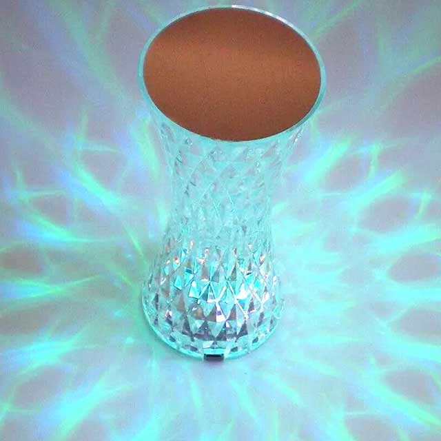 Crystal-Accented Touch-Activated Bedside Lamp