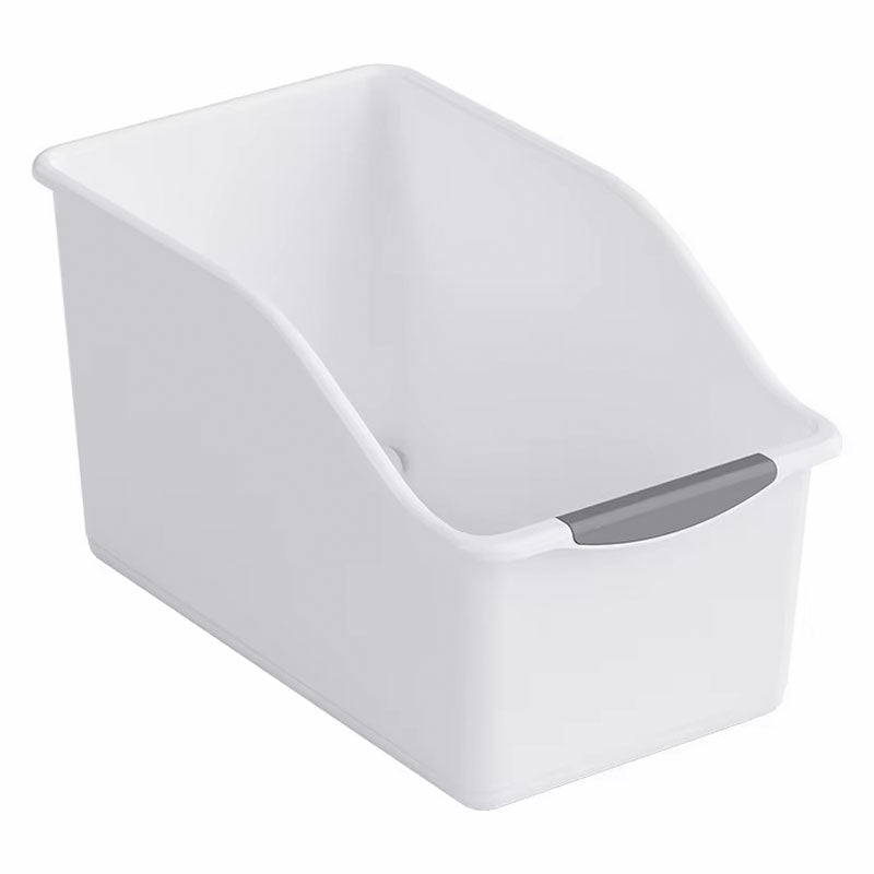 Curved Plastic Storage Bins Set – Stackable Multipurpose Home Organization Boxes for Cleaning Supplies & Essentials