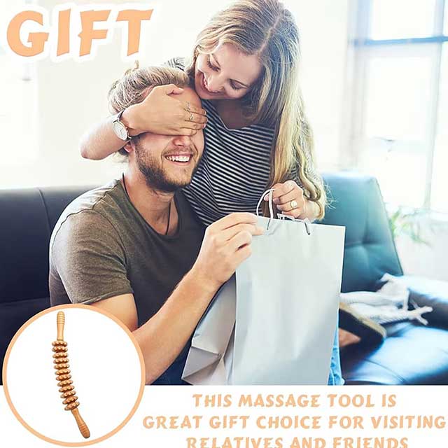 Curved Wooden Massage Roller – Body Shaping Tool for Stomach, Cellulite & Lymphatic Drainage Therapy