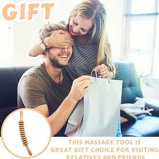 Curved Wooden Massage Roller – Body Shaping Tool for Stomach, Cellulite & Lymphatic Drainage Therapy