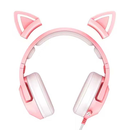 Custom Colors Green Pink Onikuma K9 Cat-ear RGB Gaming Headphone Headset with Mic