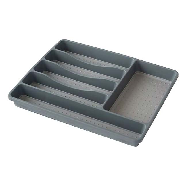 TXL652 Cutlery & Utensil Organizer – Spoons, Forks, Chopsticks Storage Box with Dividers for Kitchen Drawer, Household Tableware Organizer
