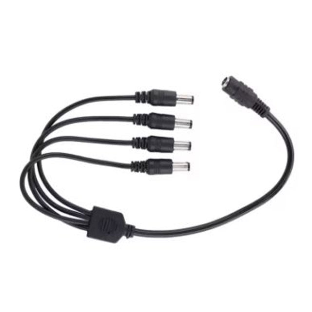 DC 12V One-In-Four Power Supply Busbar for Centralized Camera Monitoring &amp; CCTV Accessories