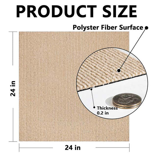 DIY Peel &amp; Stick Carpet Tiles – Non-Slip Self-Adhesive Khaki Square Carpet with Soft Pad for Bedroom &amp; Living Room Floor