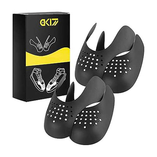DK177 2 Pairs Kink Protection Shoe Guards – Anti-Wrinkle Air Force 1 &amp; Trainers Protector in Black for Women EU 35-40 (With Storage Box)