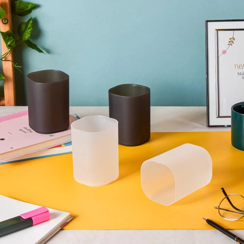 Minimalist Matte Pen Holder – Desktop Pencil Cup Organizer for Office, Study Desk & Home