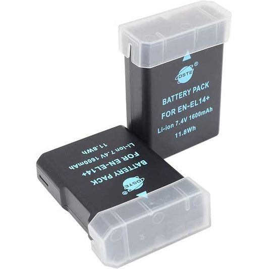 DSTE 2PCS EN-EL14 1600mAh
