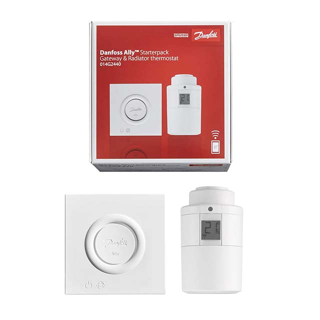 Danfoss Ally Starter Pack Includes Gateway and Radiator Thermostat - White