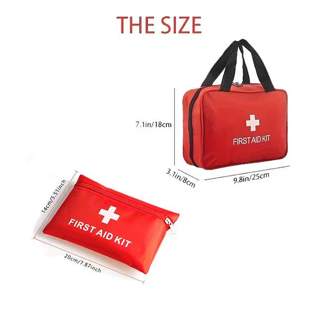 Deluxe First Aid Kit with Carrying Pouch – Essential Emergency Kit for Camping, Hiking & Travel