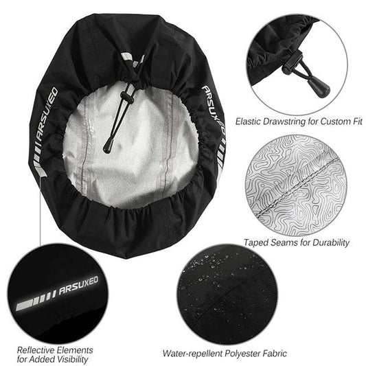 Deluxe Waterproof Bike Helmet Cover with Reflective Strip – All-Weather Cycling Helmet Rain &amp; Snow Guard
