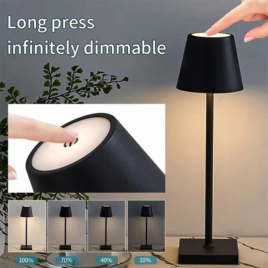 3-Color Touch Dimming LED Desk Lamp – Eye Protection, USB Plug-In, Night Light for Study, Side Table & Mini Bedside Use