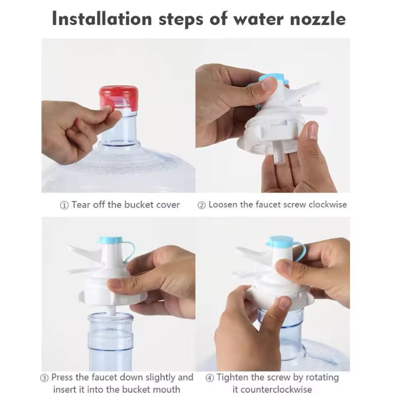 Support de bouteille d'eau amovible avec robinet distributeur manuel – Porte-seau d'eau minérale pliable – Support de carafe d'eau portable robuste pour la maison et le bureau