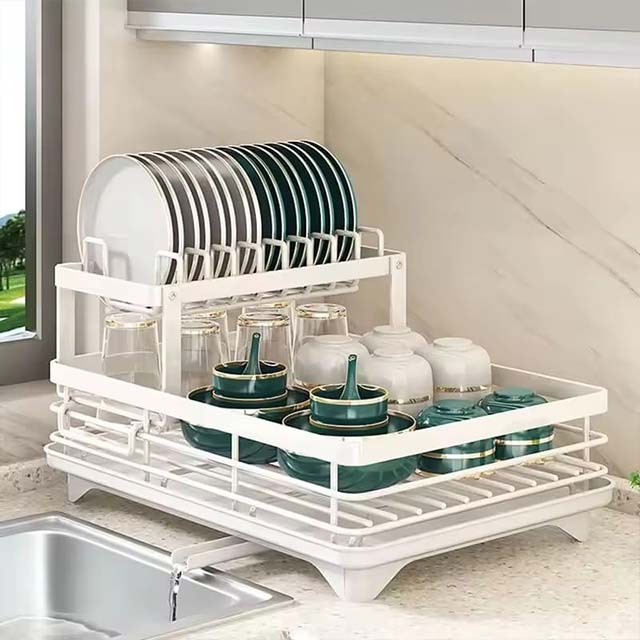 Adjustable Dish Drying Rack – Kitchen Plate Organizer with Drainboard for Over-Sink & Countertop Cutlery StorageAdjustable Dish Drying Rack – Kitchen Plate Organizer with Drainboard for Over-Sink & Countertop Cutlery StorageAdjustable Dish Drying Rack – Kitchen Plate Organizer with Drainboard for Over-Sink & Countertop Cutlery Storage