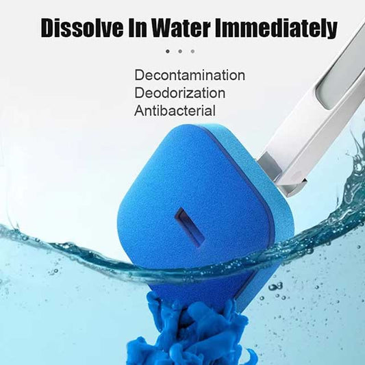 Disposable Toilet Brush with Replacement Heads – Wall-Mounted Long Handle Cleaning Tool for Bathroom