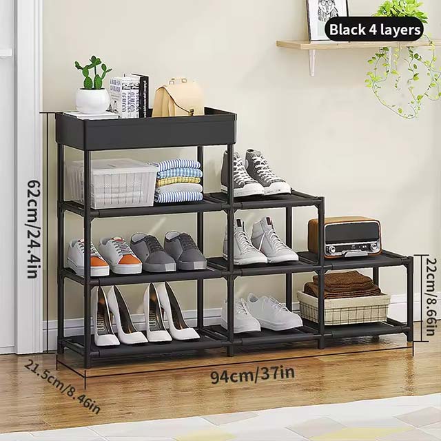 DIY Trapezoidal Shoe Rack – Multi-Purpose Storage & Assembly Shoe Cabinet Organizer