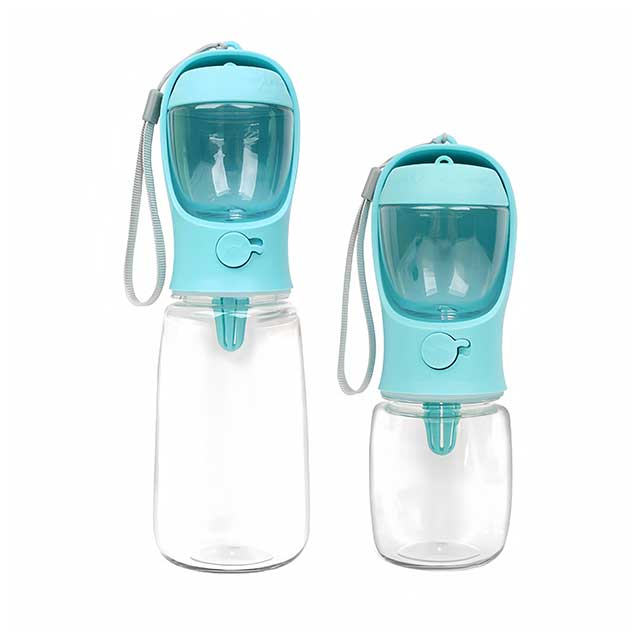 2-in-1 Dog & Cat Travel Water Bottle – Portable Pet Feeder with Food Storage, Outdoor Drinking Bowl