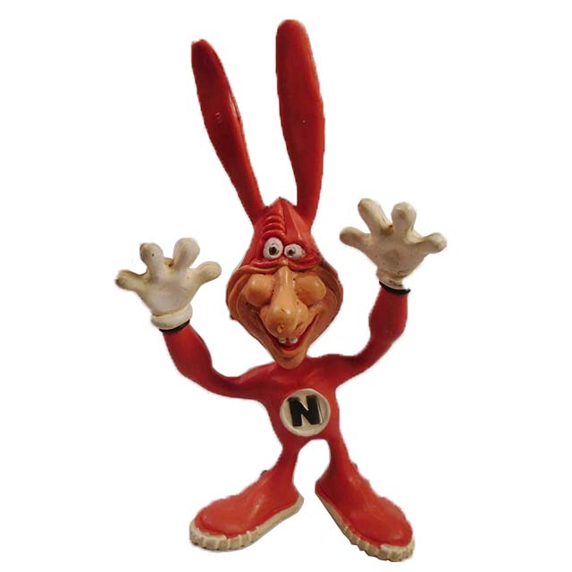 1986 Domino's Pizza The Noid Promo Vinyl Bendable Toy Figure – 6¾" Vintage Advertising Collectible