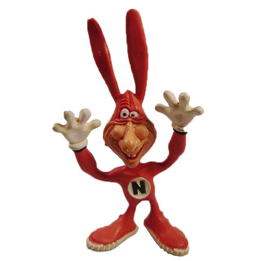 1986 Domino's Pizza The Noid Promo Vinyl Bendable Toy Figure – 6¾" Vintage Advertising Collectible