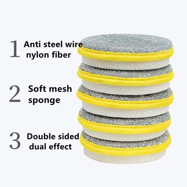 Reusable Double-Sided Dishwashing Sponge – Grease Removal Cleaning Cloth for Pots, Pans & Dishes